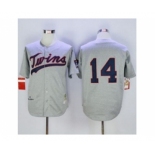 mlb jerseys minnesota twins #14 kent hrbek grey(m&n 1969)