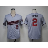 mlb jerseys minnesota twins #2 span grey[2011 minnesota]