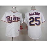 mlb jerseys minnesota twins #25 buxton white[buxton]