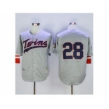 mlb jerseys minnesota twins #28 blvleven grey(m&n 1969)