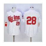 mlb jerseys minnesota twins #28 blvleven white(black strip)[1991 m&n]