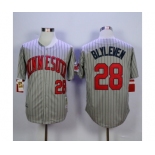 mlb jerseys minnesota twins #28 blyleven grey(black strip)[1987 m&n]