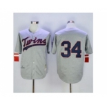 mlb jerseys minnesota twins #34 kirby puckett grey(m&n 1969)