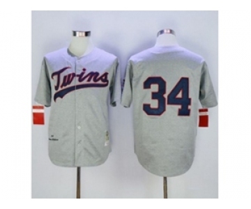 mlb jerseys minnesota twins #34 kirby puckett grey(m&n 1969)