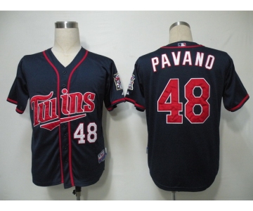 mlb jerseys minnesota twins #48 pavano dk blue