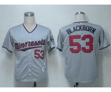 mlb jerseys minnesota twins #53 blackburn grey