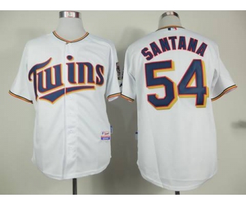 mlb jerseys minnesota twins #54 santana white