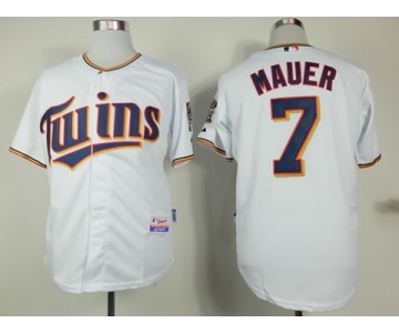 mlb jerseys minnesota twins #7 mauer white