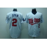 mlb minnesota Twins #2 span white (blue strip)