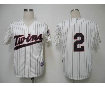 mlb minnesota twins #2 span cream(blue strip)