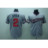 mlb minnesota twins #2 span grey (50th)