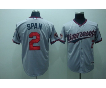 mlb minnesota twins #2 span grey (50th)