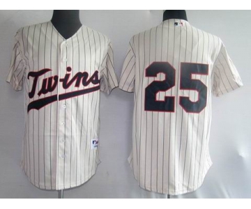 mlb minnesota twins #25 cream(50th)