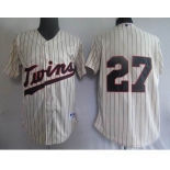 mlb minnesota twins #27 cream