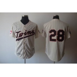 mlb minnesota twins #28 blvleven baby m&n cream(black strip)