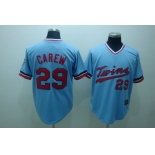 mlb minnesota twins #29 carew baby blue[cooperstown throwback]