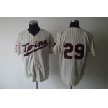 mlb minnesota twins #29 carew m&n cream(black strip)