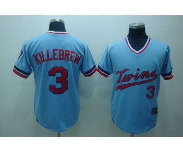 mlb minnesota twins ##3 killebrew baby blue[cooperstown throwback]