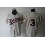 mlb minnesota twins #3 killebrew m&n cream(black strip)