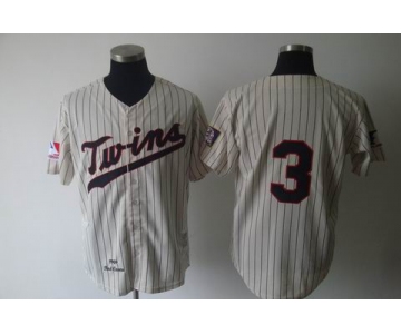 mlb minnesota twins #3 killebrew m&n cream(black strip)