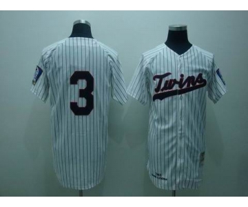 mlb minnesota twins #3 killebrew m&n white(black strip)