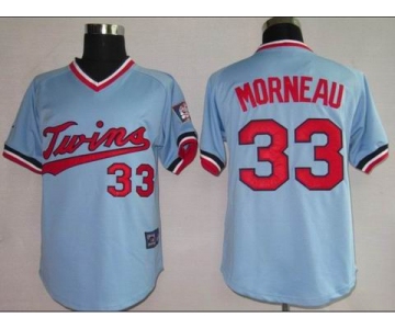 mlb minnesota twins #33 morneau baby blue m&n