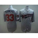 mlb minnesota twins #33 morneau grey (50th)