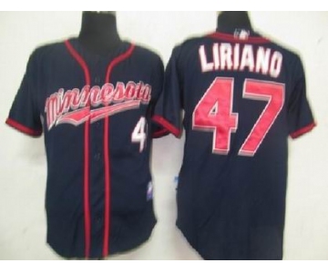 mlb minnesota twins #47 liriano blue[2011 minnesota]