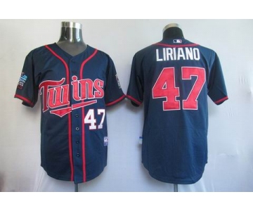 mlb minnesota twins #47 liriano blue