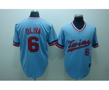 mlb minnesota twins #6 oliva baby blue[cooperstown throwback]