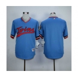 mlb minnesota twins blank blue[cooperstown throwback]