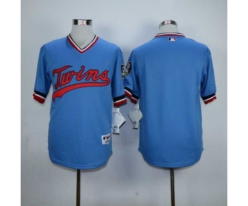 mlb minnesota twins blank blue[cooperstown throwback]