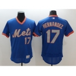 Men New York Mets #17 Keith Hernandez Majestic Blue Flexbase Authentic Cooperstown Player Jersey