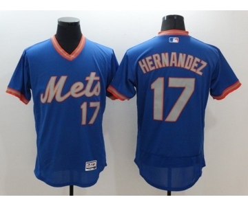 Men New York Mets #17 Keith Hernandez Majestic Blue Flexbase Authentic Cooperstown Player Jersey