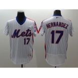 Men New York Mets #17 Keith Hernandez Majestic White Alternate Flexbase Authentic Collection Player Jersey