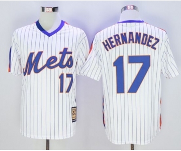 Men New York Mets #17 Keith Hernandez Majestic White Cool Base Cooperstown Collection Player Jersey