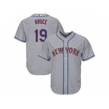 Men New York Mets #19 Jay Bruce Grey New Cool Base Stitched MLB Jersey