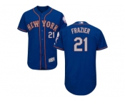 Men New York Mets #21 Todd Frazier Blue(Grey NO.) Flexbase Authentic Collection Stitched MLB Jersey