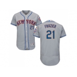 Men New York Mets #21 Todd Frazier Grey Flexbase Authentic Collection Stitched MLB Jersey