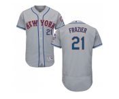 Men New York Mets #21 Todd Frazier Grey Flexbase Authentic Collection Stitched MLB Jersey