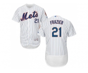 Men New York Mets #21 Todd Frazier White(Blue Strip) Flexbase Authentic Collection Stitched MLB Jersey