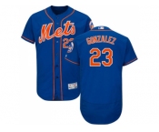 Men New York Mets #23 Adrian Gonzalez Blue Flexbase Authentic Collection Stitched MLB Jersey