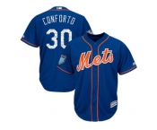 Men New York Mets #30 Michael Conforto Majestic Royal 2018 Spring Training Cool Base Player Jersey