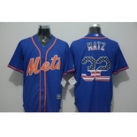 Men New York Mets #32 Steven Matz Blue USA Flag Fashion Cool Base Jersey