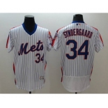 Men New York Mets #34 Noah Syndergaar Majestic White Alternate Flexbase Authentic Collection Player Jersey