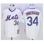 Men New York Mets #34 Noah Syndergaard Majestic White Cool Base Cooperstown Collection Player Jersey