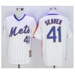 Men New York Mets #41 Tom Seaver Majestic White Cool Base Cooperstown Collection Player Jersey