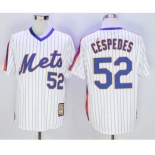 Men New York Mets #52 Yoenis Cespedes Majestic White Cool Base Cooperstown Collection Player Jersey