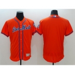 Men New York Mets Blank Majestic Orange Flexbase Authentic Collection Jersey