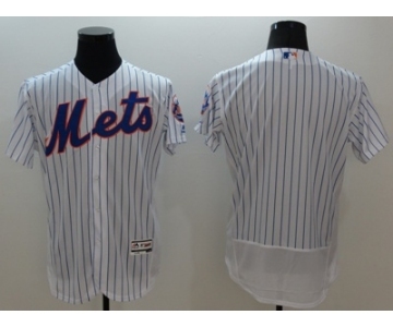 Men New York Mets Majestic Blank White Flexbase Authentic Collection Team Jersey